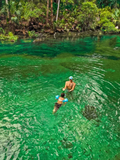 Taylor Family Swimming at Blue Spring State Park Orange City Florida 2020 1