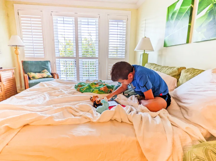 Taylor Family Using Pullout Sofabed in Coconut Beach Resort Key West Florida Keys 2