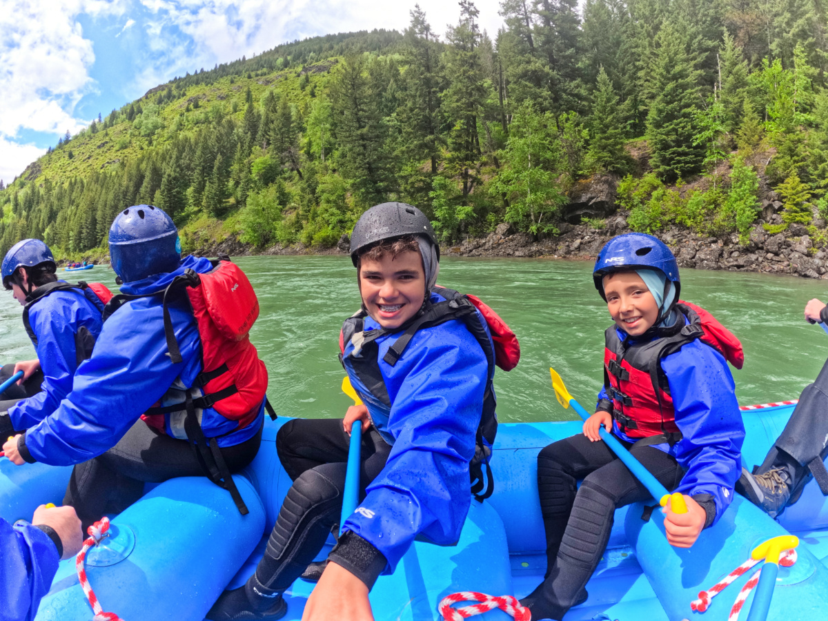 Taylor Family Whitewater Rafting Flathead River with Glacier Guides Montana Raft 1