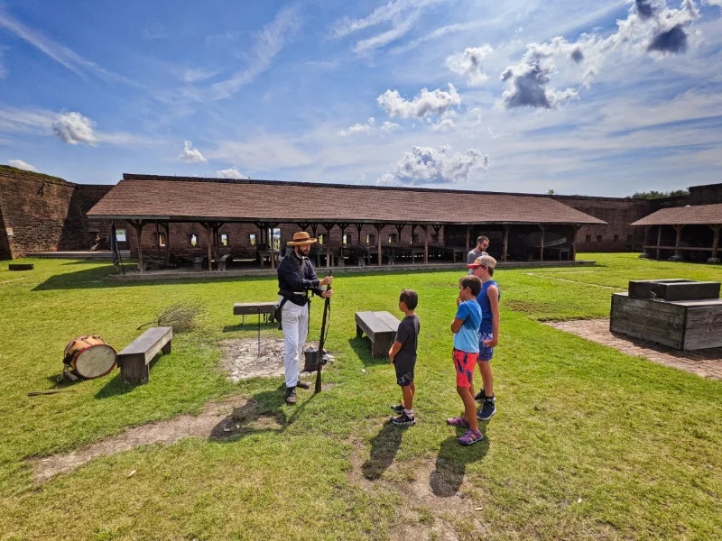 Taylor Family and Living History at Old Fort Jackson Historic Site Savannah Coastal Georgia 2