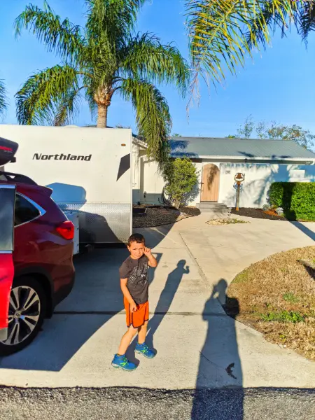 Taylor Family arriving at new house Butler Beach Florida Cross Country Move 2020 2