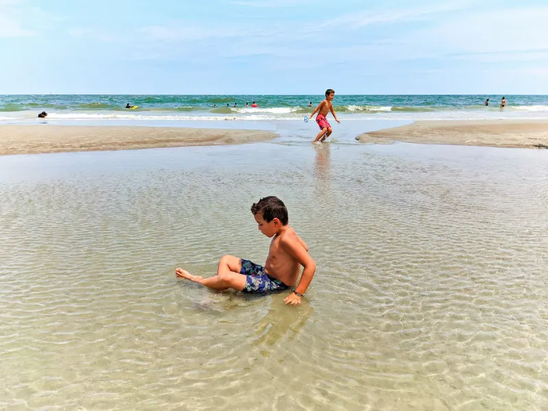 Taylor Family at 6th Street Beach Tybee Island Coastal Georgia 4