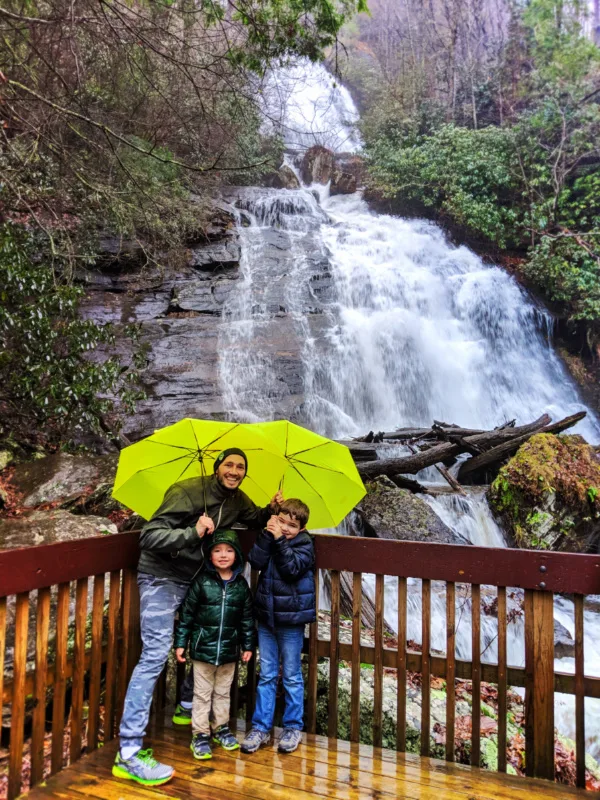 Taylor Family at Anna Ruby Falls near Alpine Helen North Georgia 7