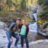 Taylor Family at Aster Falls in Two Medicine Glacier National Park Montana 1