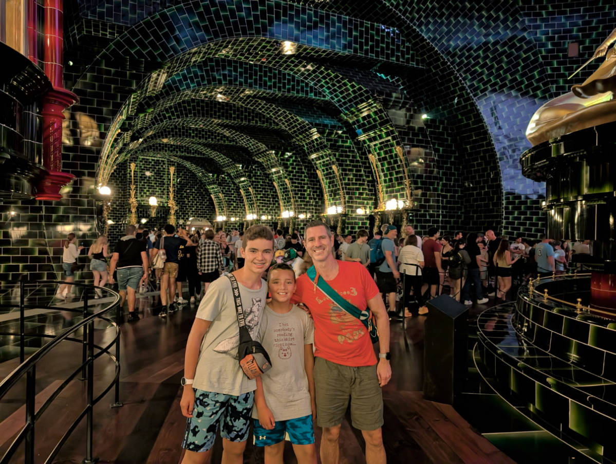 Taylor Family at Battle of the Ministry Wizarding World of Harry Potter Ministry of Magic Epic Universe Universal Orlando 2