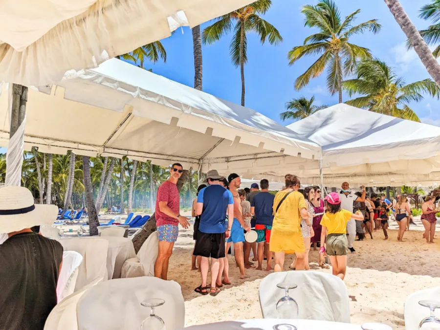 Taylor Family at Beachfront BBQ at Club Med Punta Cana Dominican Republic 3