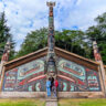Taylor Family at Beaver Clan House at Totem Bight State Park Ketchikan Alaska 2