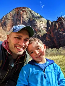 Taylor Family at Big Bend of Zion Canyon Zion National Park Utah 1