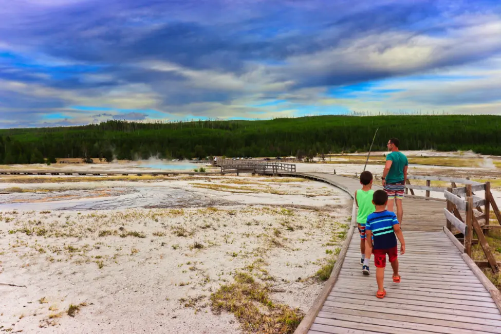 Taylor Family at Biscuit Geyser Basin Yellowstone National Park Wyoming 3