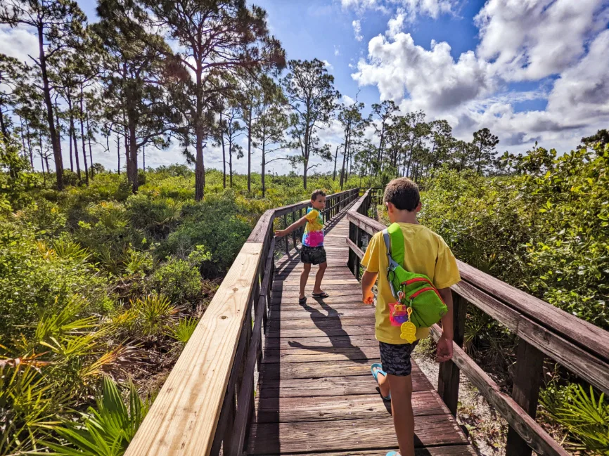 Taylor Family at Briggs Boardwalk in Rookery Bay Estuary Marco Island Florida 2