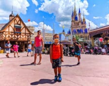 Taylor Family at Cinderella's Castle Magic Kingdom Disney World Florida 2020 4