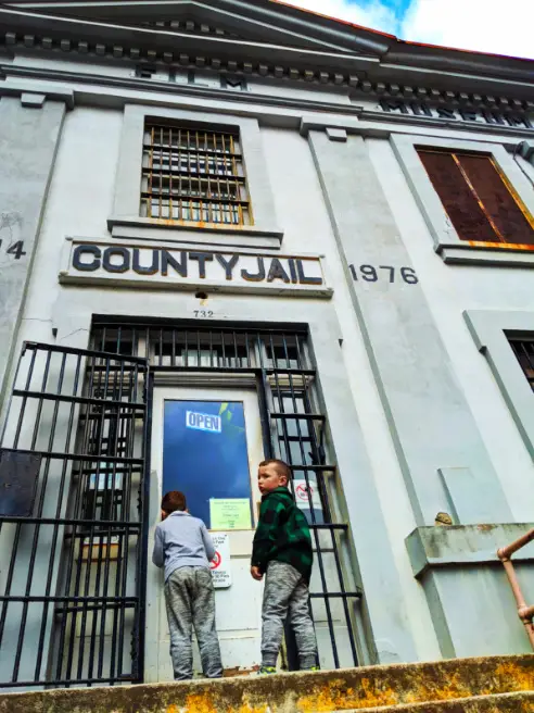 Taylor Family at Clatsop County Jail Goonies Oregon Film Museum Astoria Oregon 1