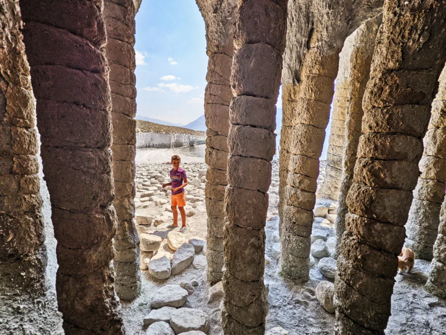 Taylor Family at Crowley Lake Stone Columns Mammoth Lakes California 2