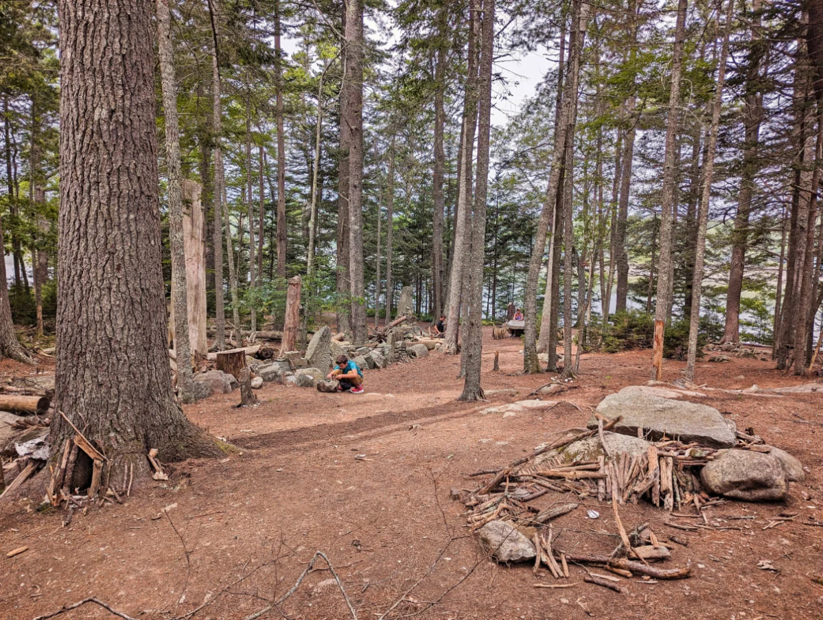 Taylor Family at Fairy Gardens at Coastal Maine Botanical Gardens Boothbay Harbor Maine 1