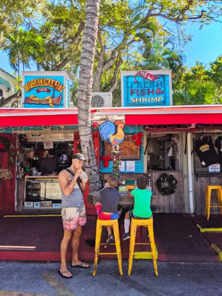 Taylor Family at Fisherman's Cafe Historic Seaport Key West Florida 2020 5