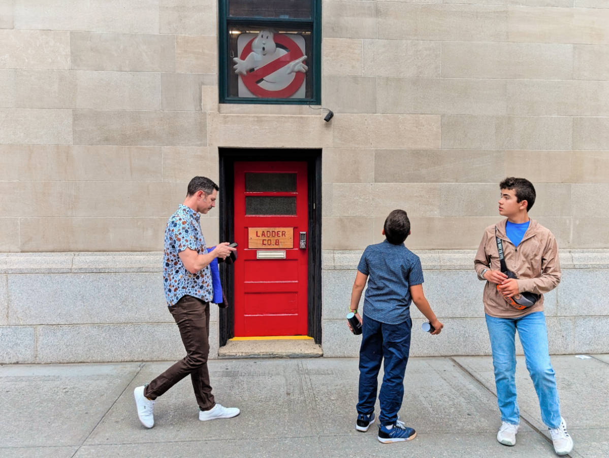 Taylor Family at Ghostbusters Fire State Tribeca Manhattan New York City 1