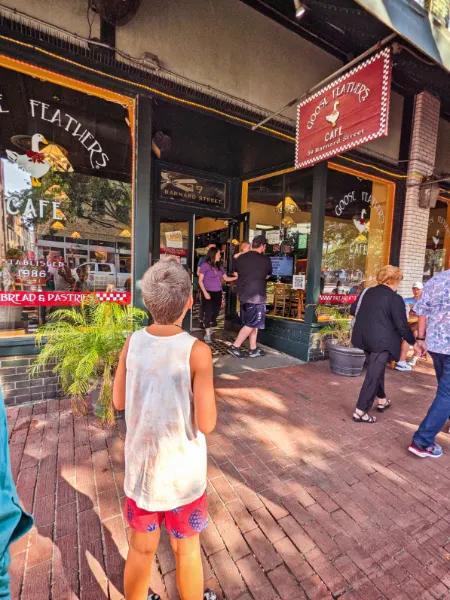 Taylor Family at Goose Feathers Bakery Downtown Savannah Georgia 1