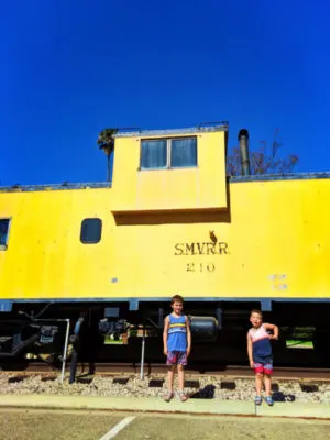 Taylor Family at Guadalupe Train Station on Caboose Santa Maria Valley California 3