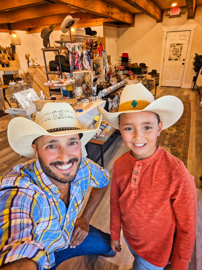 Taylor Family at Hat Edit Cowboy Hat Bar in Stevensville Montana 3