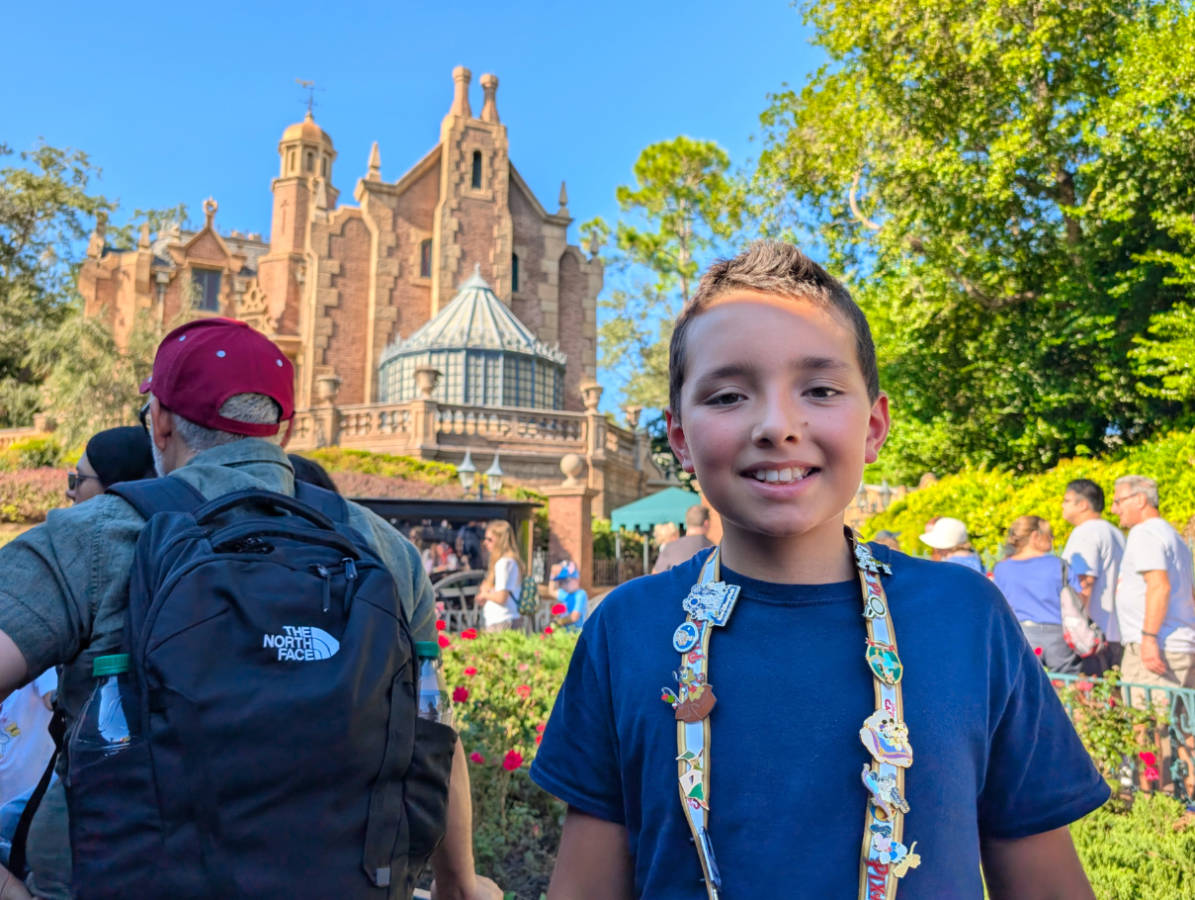 Taylor Family at Haunted Mansion in Magic Kingdom Walt Disney World Orlando 1