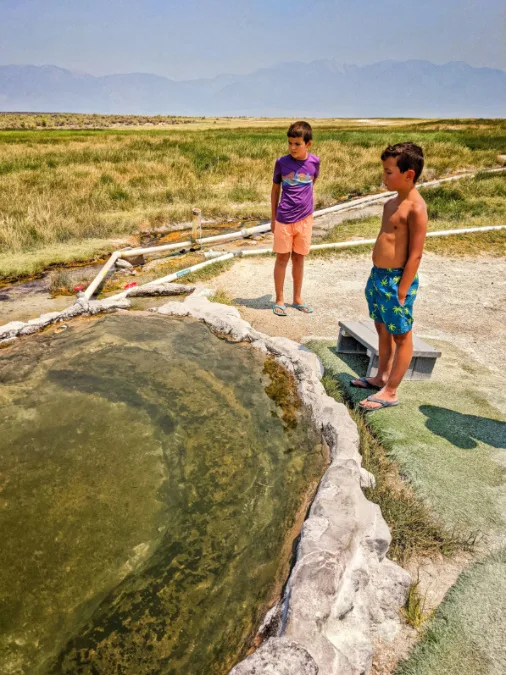 Taylor Family at Hilltop Hot Springs Mammoth Lakes California 1