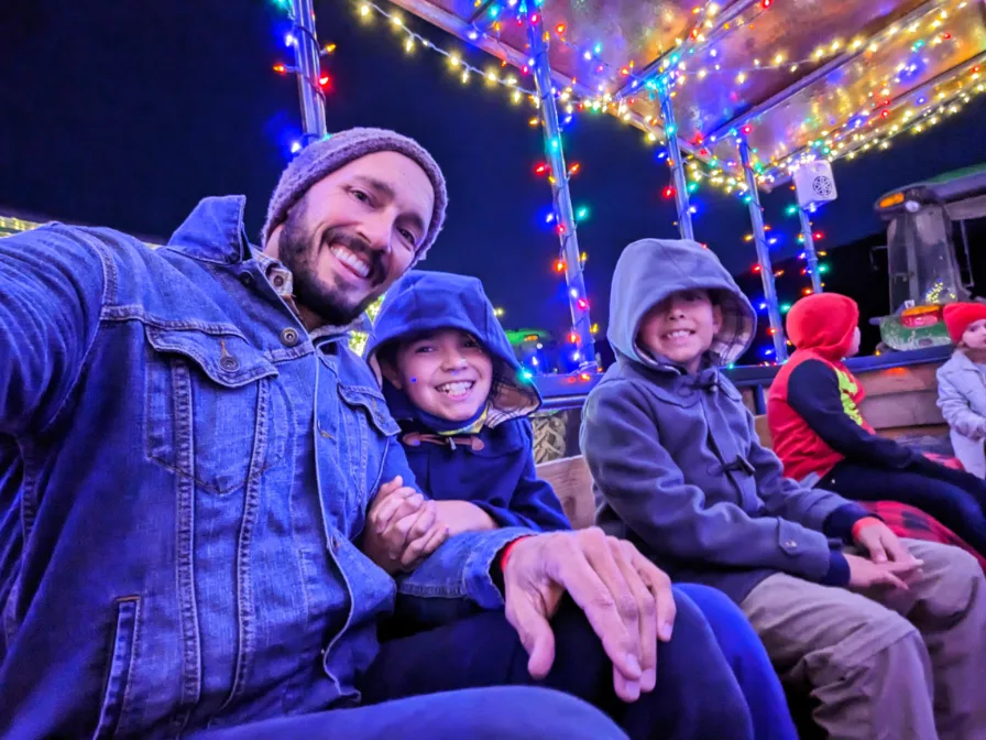 Taylor Family at Holiday Hayride at Darnell Farms Bryson City North Carolina 1