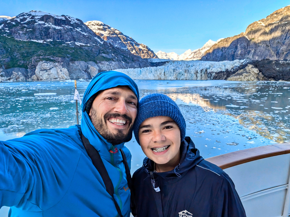 Taylor Family at Marjorie Glacier in Glacier Bay National Park with UnCruise Wilderness Legacy Alaska 1