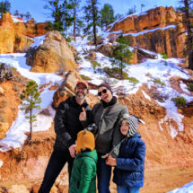 Taylor Family at Moss Cave hiking in Bryce Canyon National Park 1
