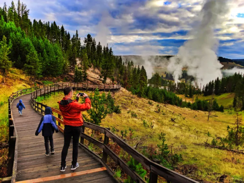 Taylor Family at Mud Volcanoes Yellowstone NP Wyoming 4