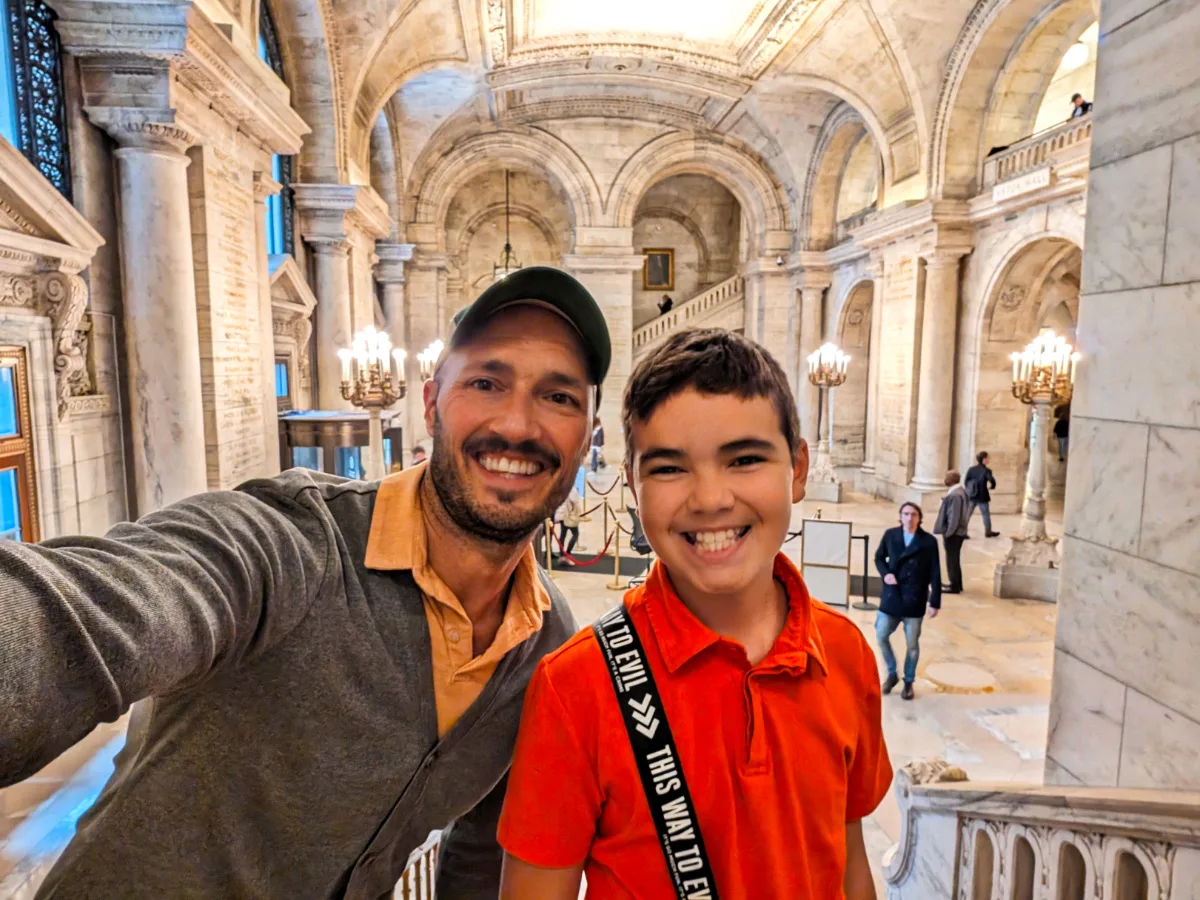 Taylor Family at New York Public Library Manhattan 1