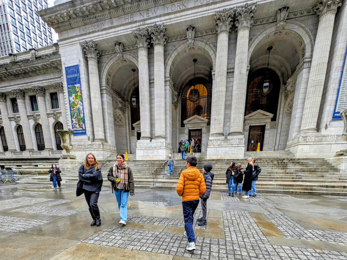 Taylor Family at New York Public Library New York City Midtown Manhattan 1