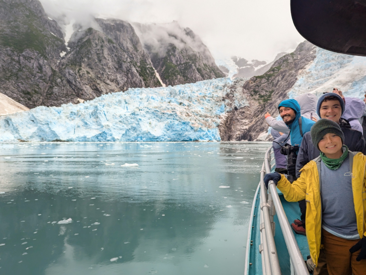 Taylor Family at Northwestern Glacier in Kenai Fjords National Park Alaska 1