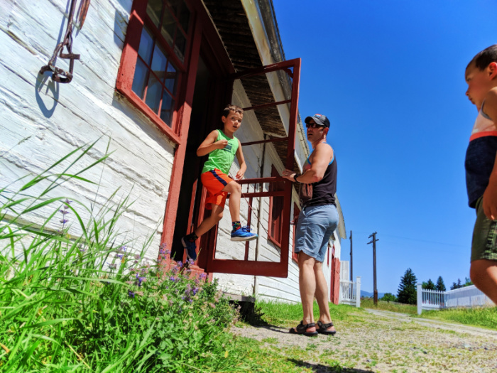 Taylor Family at Out buildings at Grant Kohrs Ranch NHS Deer Lodge Montana 1