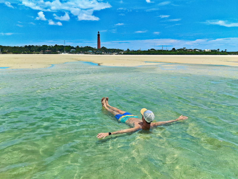 Taylor Family at Ponce Inlet Sandbar SUP Daytona Beach Florida 2021 1