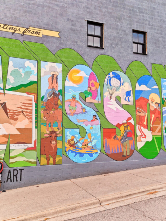 Taylor Family at Postcard Mural Street Art Missoula Montana 1