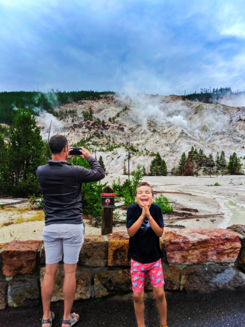 Taylor Family at Roaring Mountain Yellowstone NP Wyoming 1