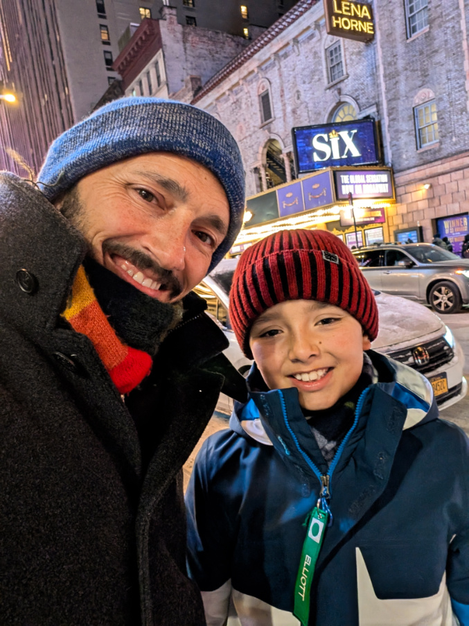 Taylor Family at SIX on Broadway outside Lena Horne Theater New York City 1