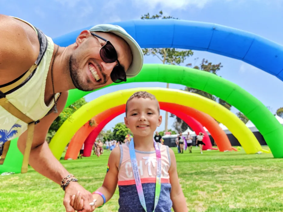 Taylor Family at San Diego Pride Festival with Rainbows Balboa Park SD California 3