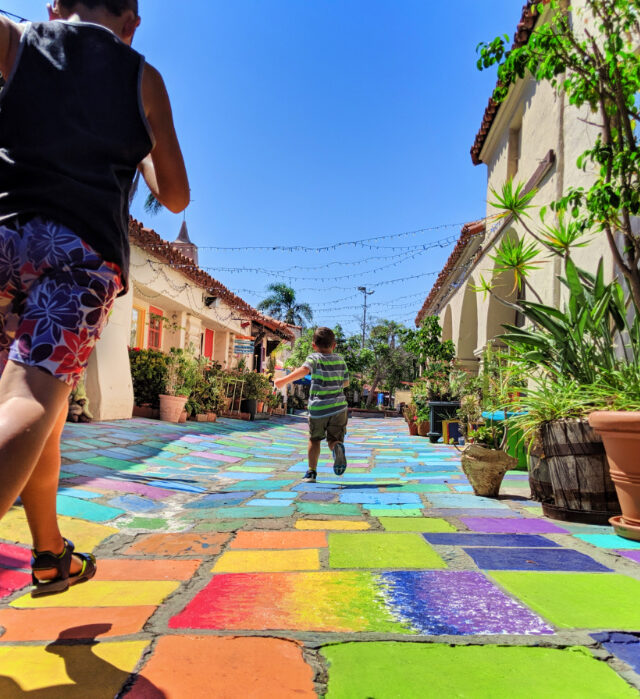 Taylor Family at Spanish Art Village at Balboa Park San Diego California 5