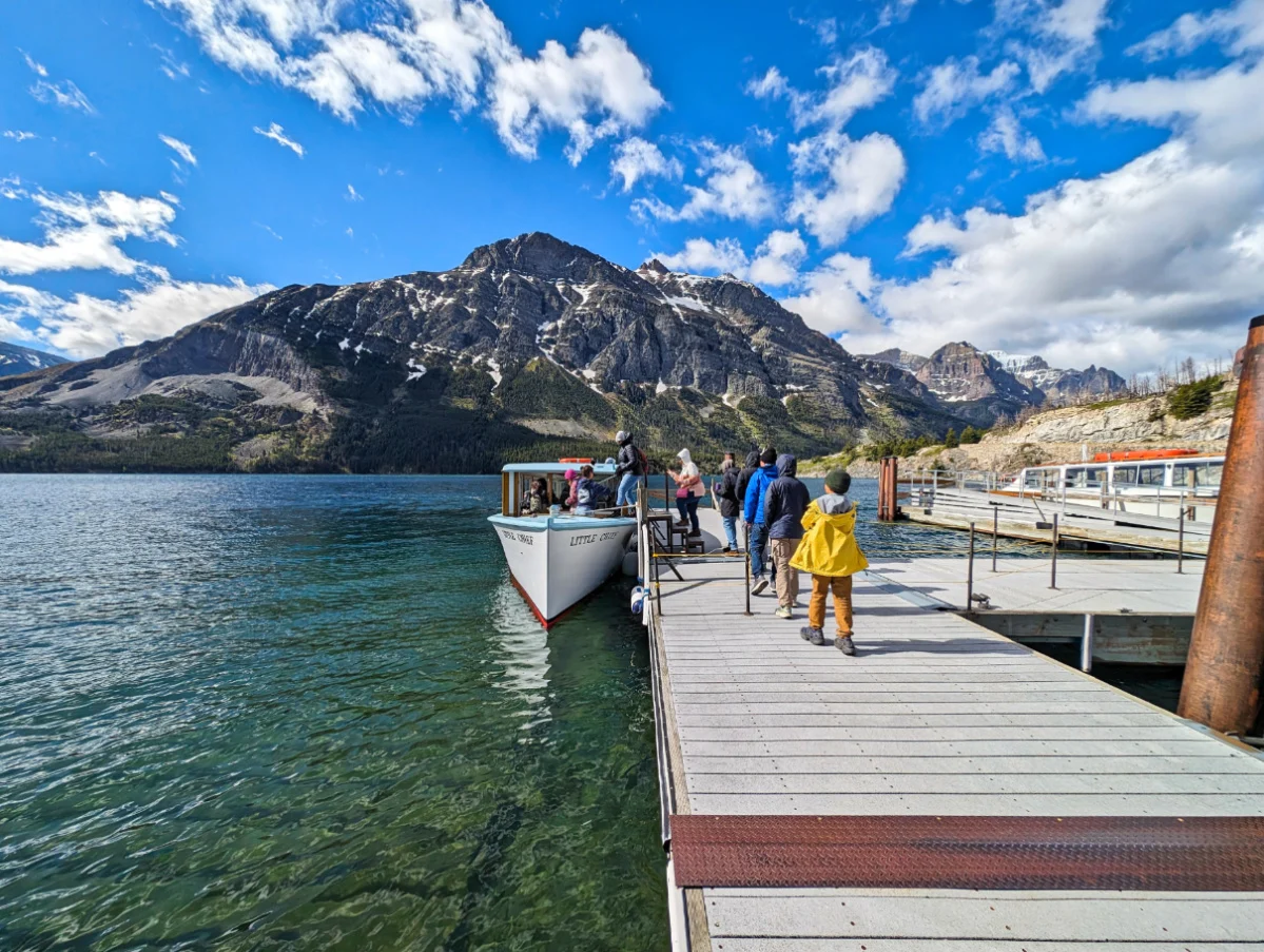 Taylor Family at St Mary Lake Boat Tour Glacier National Park Montana 1