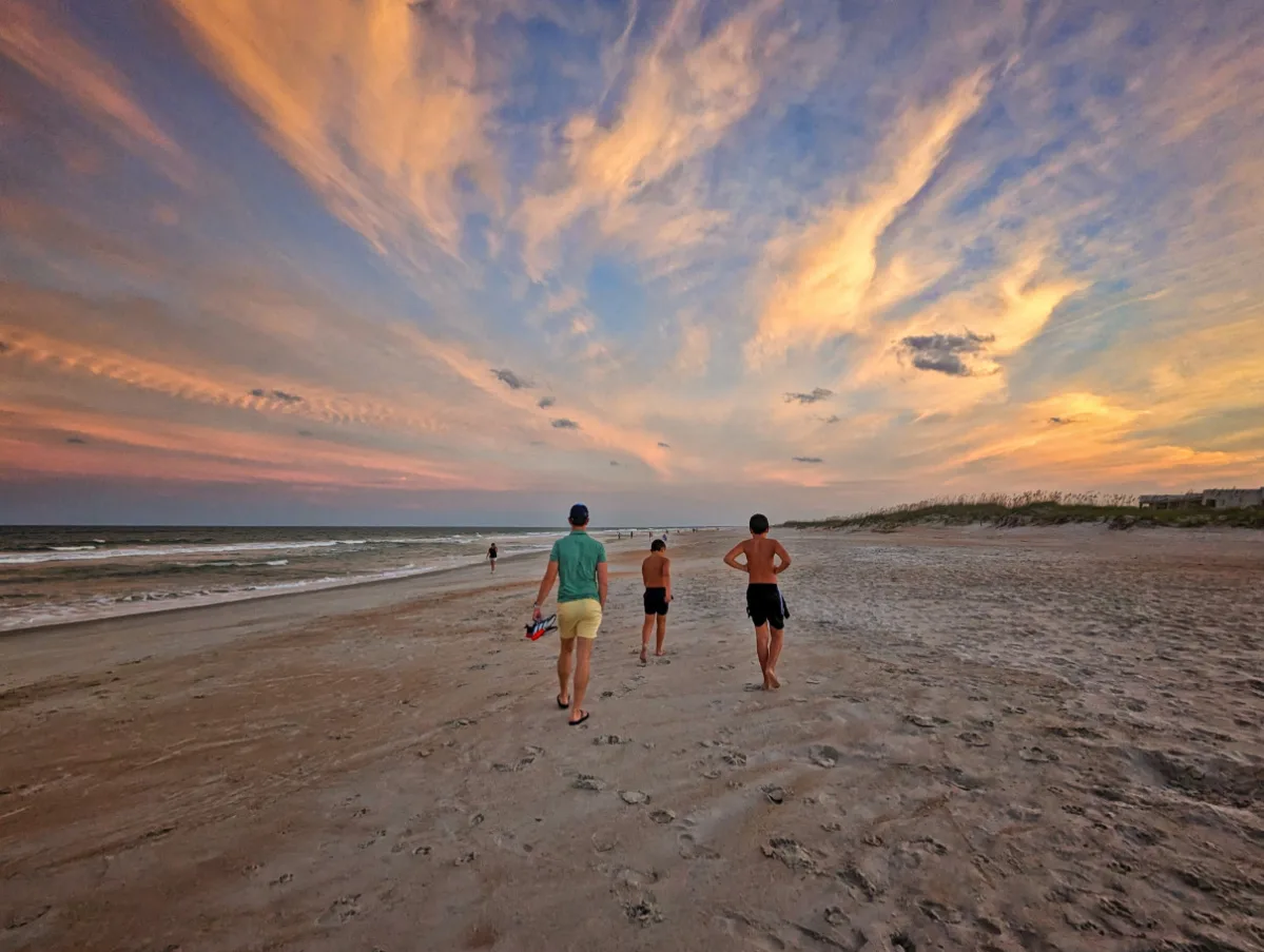 Taylor Family at Sunset on St Augustine Beach Florida 1