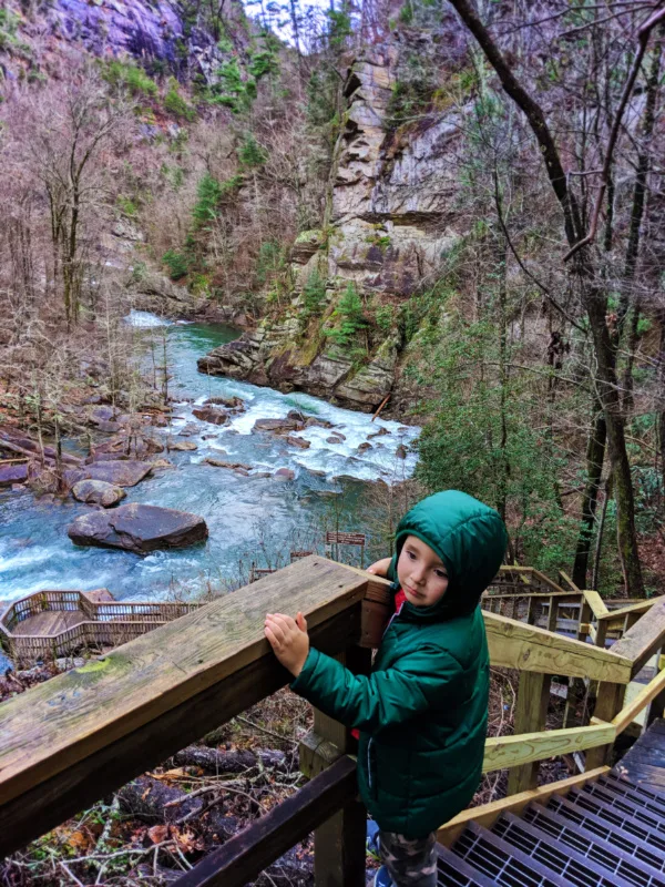 Taylor Family at Tallulah Gorge State Park Tallulah Falls North Georgia 10