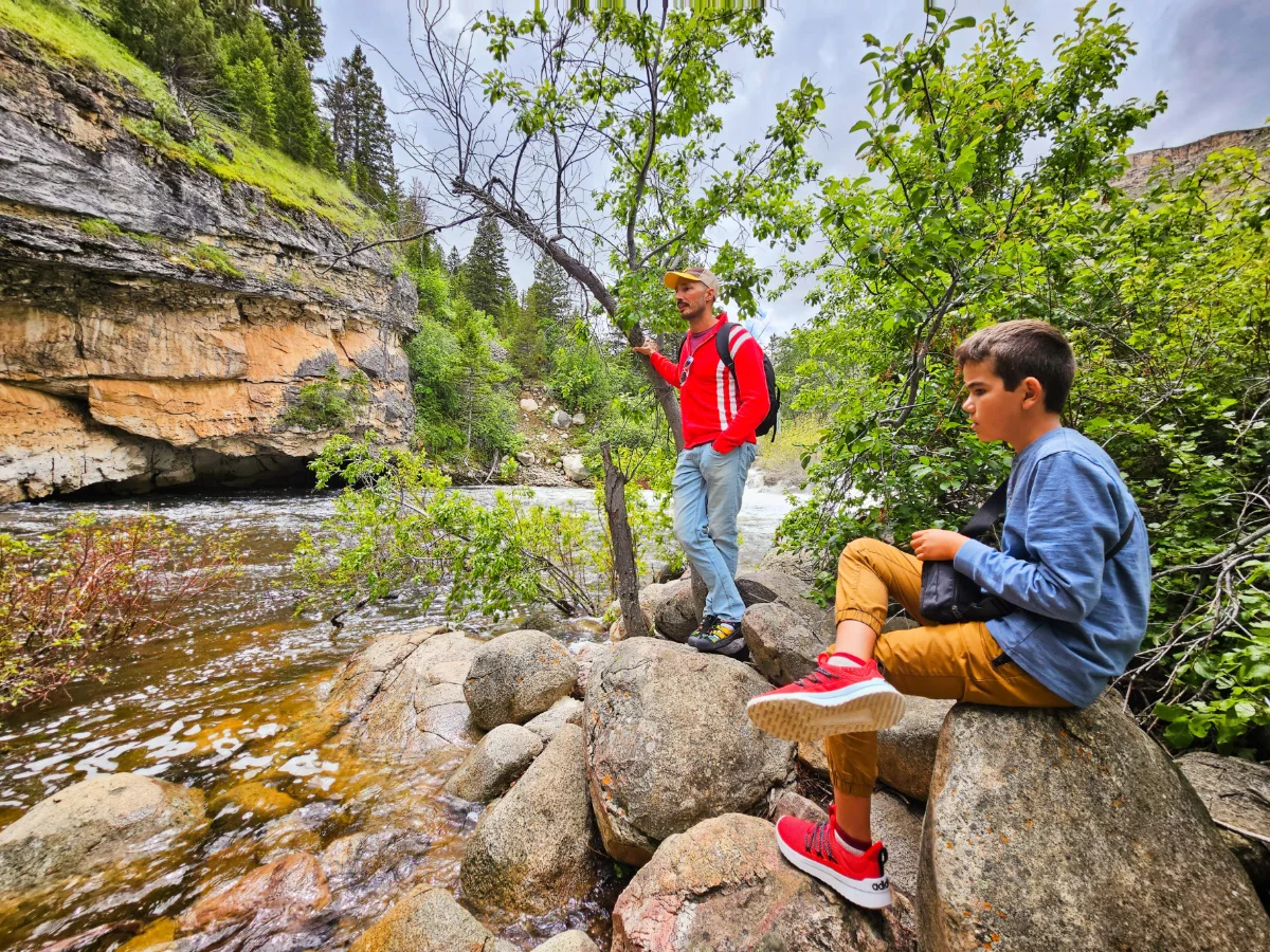 Taylor Family at The Sinks Geological Feature at Sinks Canyon State Park Lander Wyoming 1