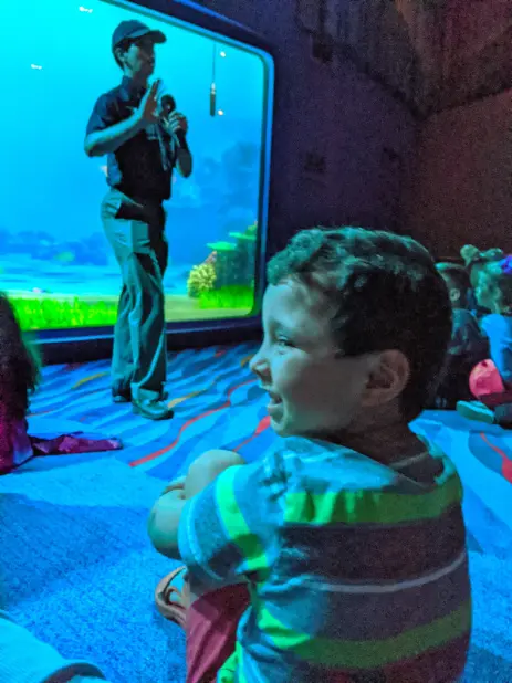 Taylor Family at Turtle Talk with Crush California Adventure 2020 1