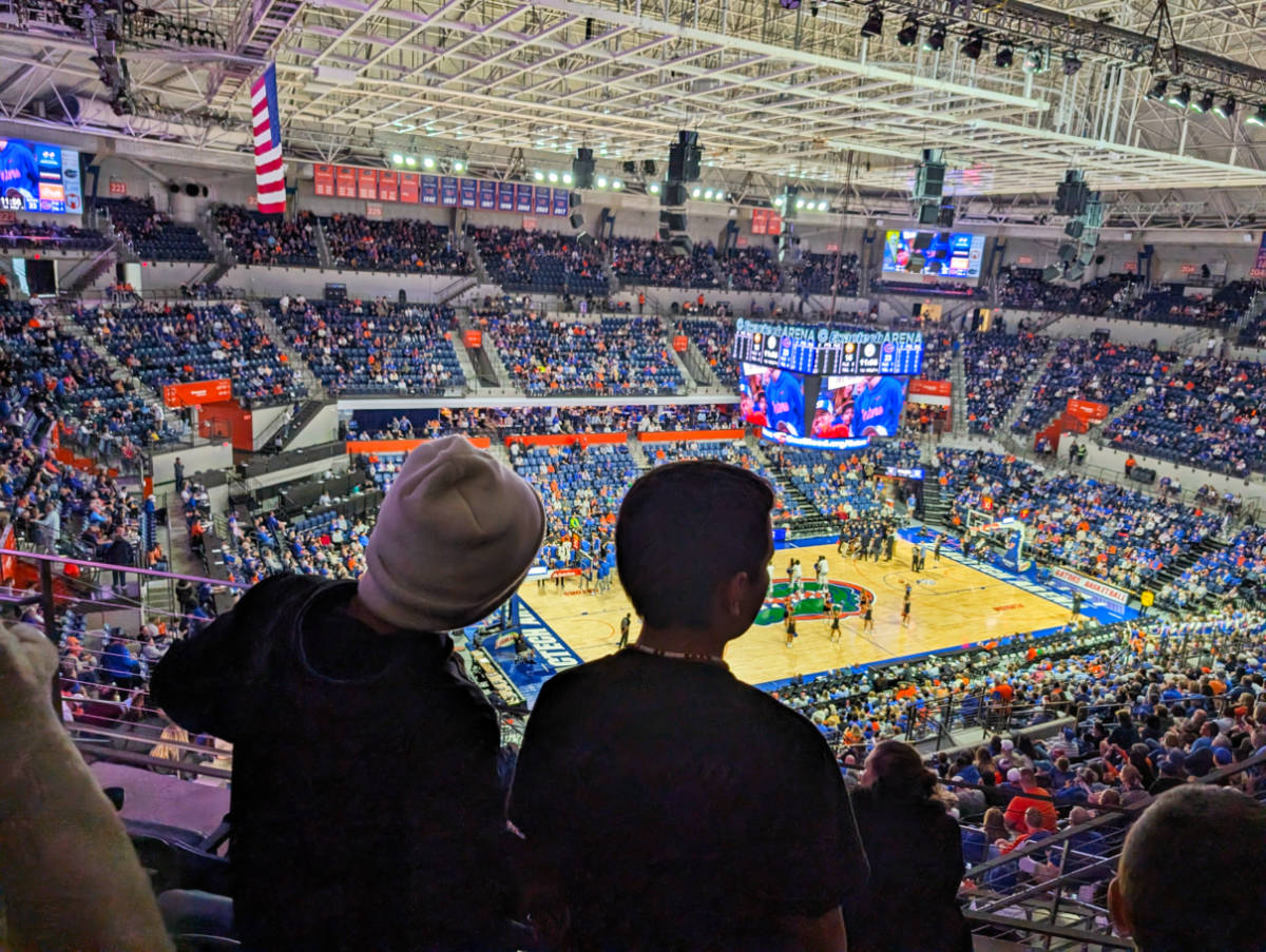 Taylor Family at University of Florida Basketball Game in Gainesville Florida 1