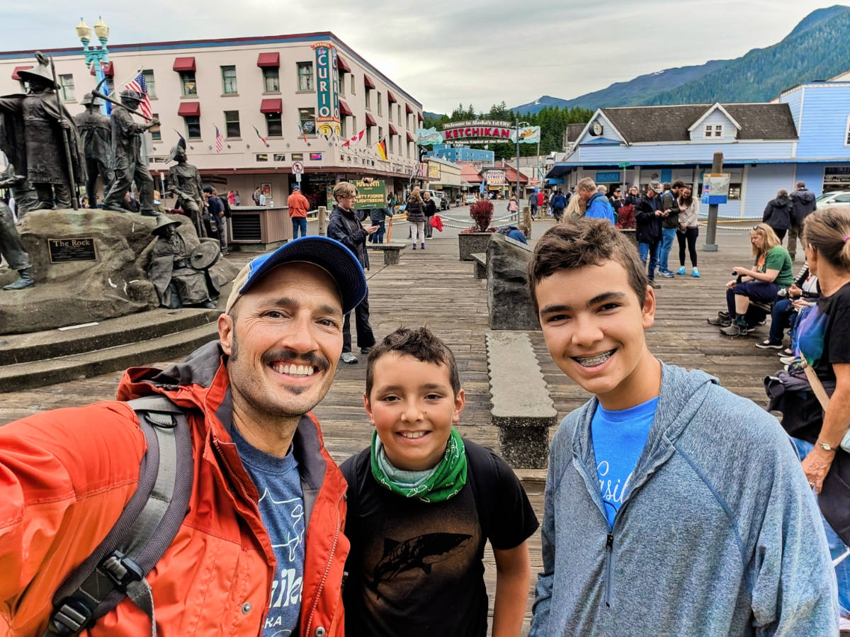 Taylor Family at Waterfront in Ketchikan Alaska 1