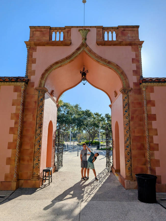 Taylor Family at entrance to the Ringling Sarasota Florida 1