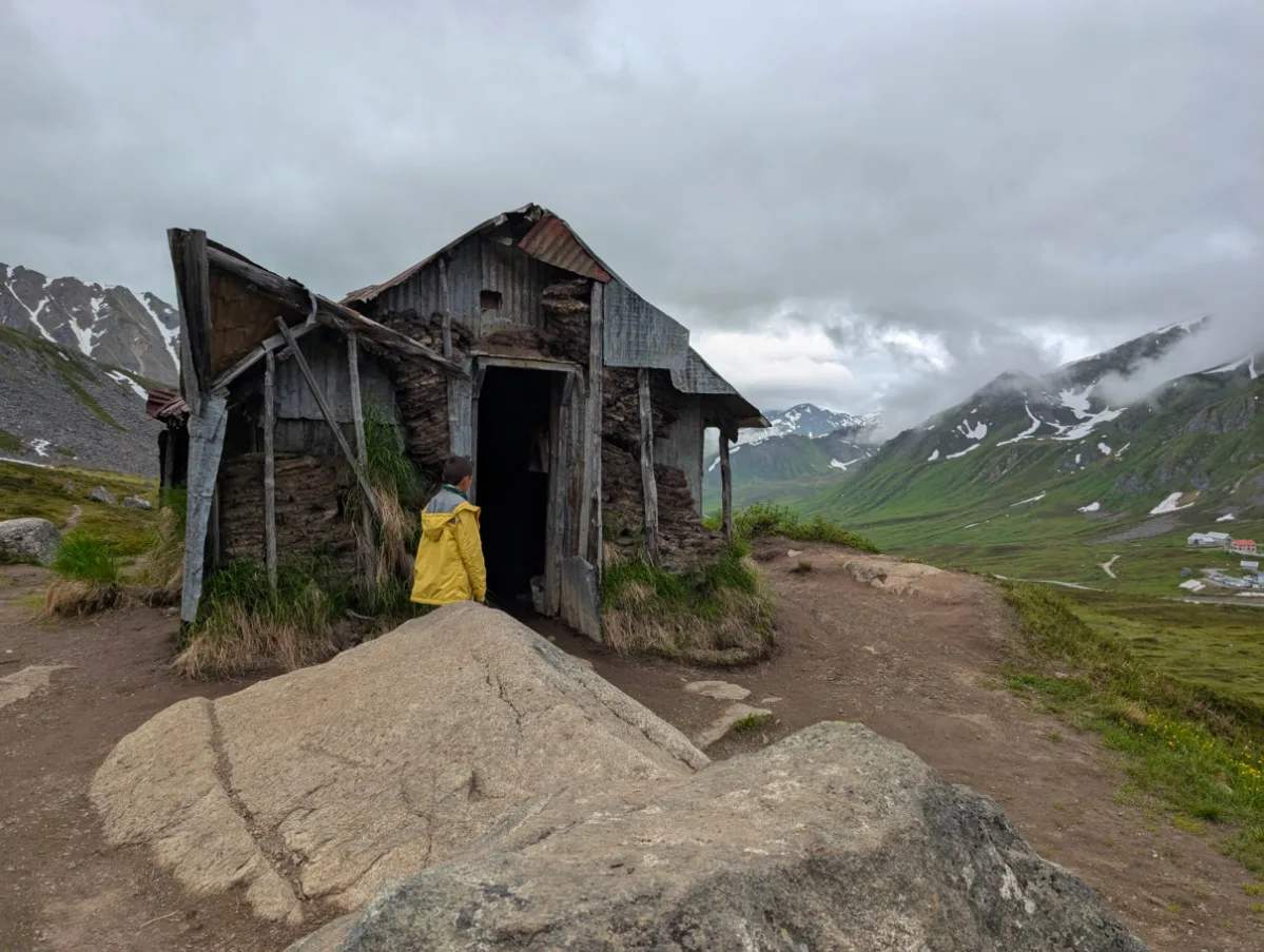 Taylor Family at mine ruins at Independence Mine State Park Palmer Alaska 1