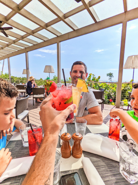 Taylor Family at the Deck Restaurant at Hilton Marco Island on the Beach Gulf Coast Florida 1