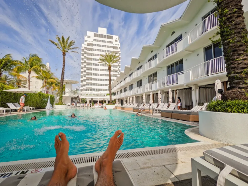 Taylor Family at the pool at Shelborne Miami Beach Florida 3